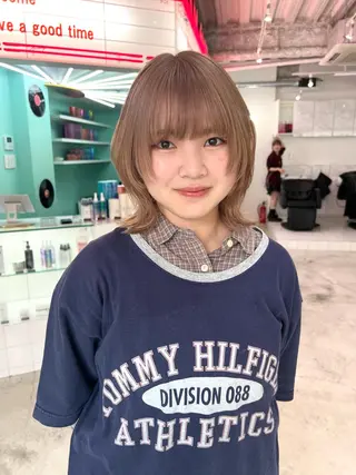セミロング 💥ウルフカット デザインあんな💥のヘアスタイル