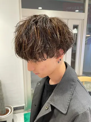 ショート カラー パーマ メンズ メンズパーマ特化/ メッシュ/薫/店長のヘアスタイル