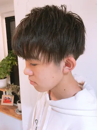 ショート カラー パーマ ヘアアレンジ メンズ ちこ .のヘアスタイル