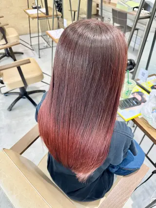 ロング カラー ブリーチなしwカラー /艶カラー/oukaのヘアスタイル