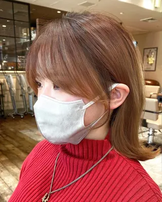 ショート カラー 顔まわりカット🌟 くびれヘア/寺門遥輝のヘアスタイル
