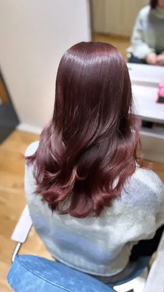セミロング カラー 髪質改善 支持率 Ｎｏ.1いぶきのヘアスタイル