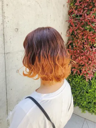 ミディアム カラー 💕ブリーチ/ヘアメ 🎀YUUKAのヘアスタイル