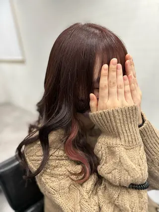 セミロング カラー ハイトーン&透明感 カラー☘️片山優陽のヘアスタイル