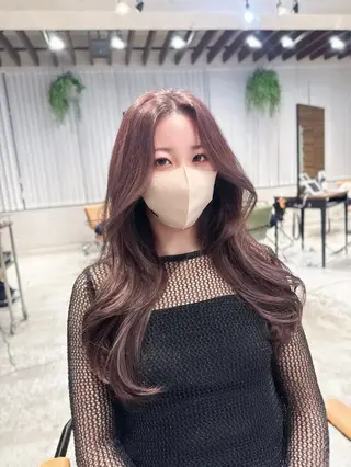 ロング のり🐼顔まわり/ 韓国/レイヤーカットのヘアスタイル