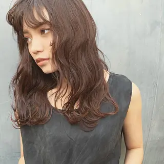 ミディアム カラー 池田 真由美のヘアスタイル