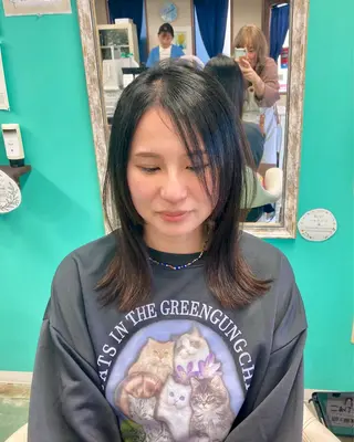 ミディアム 田牧 みゆきのヘアスタイル