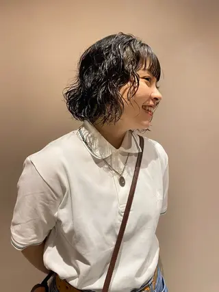 ショート パーマ ナツオ/ レイヤーカットのヘアスタイル