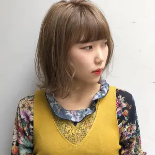 ミディアム カラー 堀江/心斎橋/西大橋 四ツ橋【Vers】のヘアスタイル