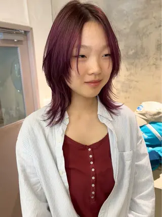 ミディアム カラー 美空🐇 レイヤー / 透明感カラー🩰のヘアスタイル