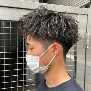 ショート パーマ メンズ 【メンズ縮毛矯正】 田中秀斗のヘアスタイル