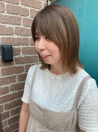 ミディアム カラー メンズ 久木原 ゆりのヘアスタイル
