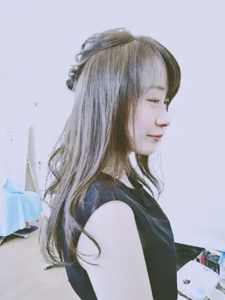 ロング カラー ヘアアレンジ 小林　ローズパープル カット＆カラー美容室のヘアスタイル