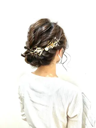 ロング ヘアアレンジ きむえり/髪質改善 /うねり広がり改善のヘアスタイル