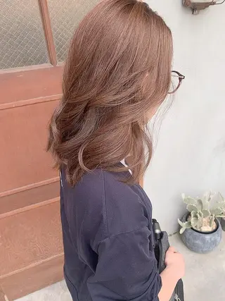 セミロング カラー Rosso獨協大学前 YUNAのヘアスタイル