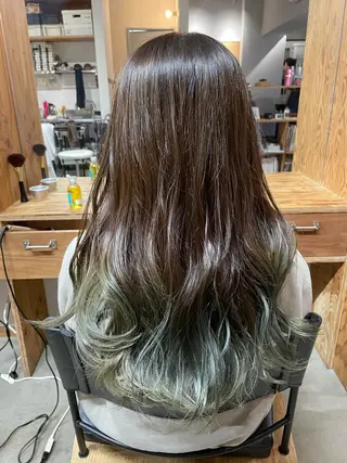 ロング カラー パーマ ヘアアレンジ メンズ マツエク・マツパ 暖色ボブ 🍊rikakoのヘアスタイル