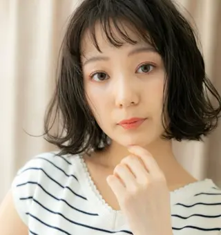 ミディアム パーマ 艶髪カラー🤍ྀི 強矢 美紗希🩷ྀིのヘアスタイル