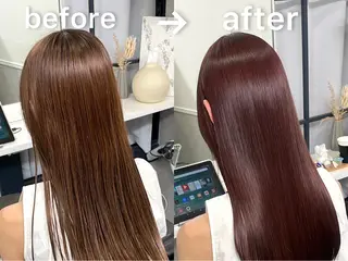 セミロング 透明感カラー/伊藤 陸/soigneのヘアスタイル
