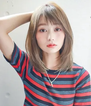 セミロング SYU/表参道 /艶カラー/縮毛矯正のヘアスタイル