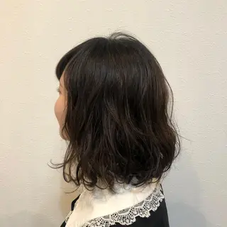 ミディアム パーマ 髪質改善／艶カラー 🫧harunaのヘアスタイル