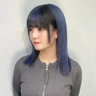 セミロング カラー 💍ダメージ最小限 ブリーチ/ちさと💍のヘアスタイル