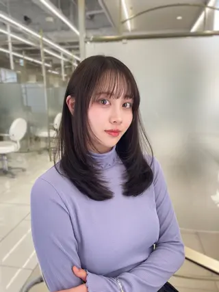 セミロング 透明感カラー/銀座 🖤かりん🖤COAのヘアスタイル