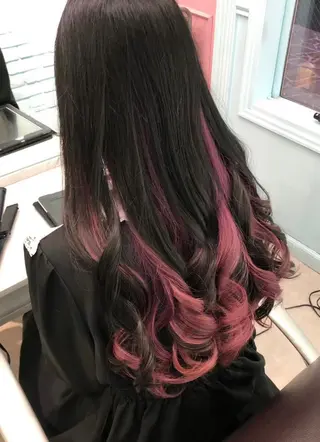 ロング カラー パーマ ヘアアレンジ メンズ キッズ ネイル マツエク・マツパ アイブロウ 💖オタク美容師 ꒰ঌ♡モモ♡໒꒱のヘアスタイル