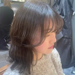 ミディアム カラー ヘアアレンジ 【日韓風、レイヤー】 🤍ひらい　なつきのヘアスタイル