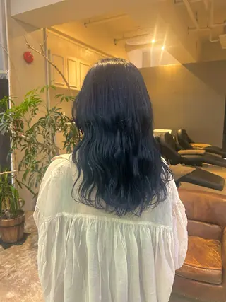 ロング カラー 髪質改善×ハイトーン レイヤー天神美容室のヘアスタイル