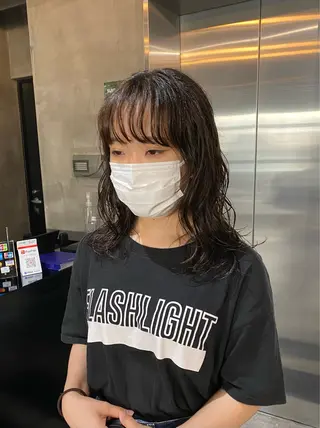 セミロング パーマ Agu hair lore沼館店所属・八戸パーマ/メンズパ ーマ/シンゴ。のヘアスタイル