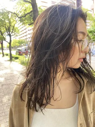 カラー 西宮北口メンズパーマ 鮫島竜海のヘアスタイル