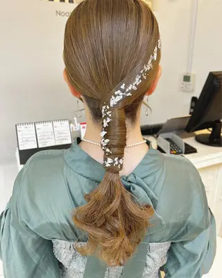 セミロング カラー ヘアアレンジ マツエク・マツパ アイブロウ 透明感カラー🫧ヘア セット🫧松本菜月の眉毛・アイブロウイメージ