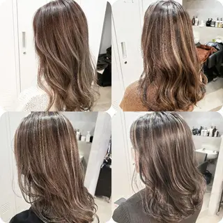 セミロング カラー ミルクティー特化 🌈島内　琢真🌈のヘアスタイル