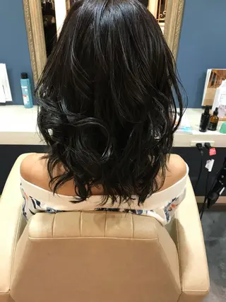 ミディアム カラー 松井 博徳のヘアスタイル
