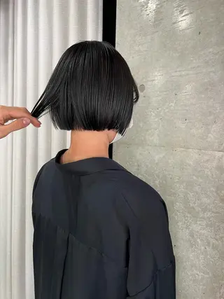 ショート カラー ボブパーマコテ巻き風 パーマNo1深江秀平のヘアスタイル