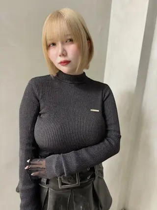 カラー エフェクトブリーチ /ウルフ/クワさんのヘアスタイル