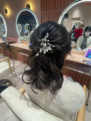 ミディアム ‪るか/‪透明感 カラー/アレンジのヘアスタイル