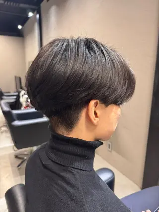 ショート パーマ メンズ メンズ/マッシュ センターパート/悠羽のヘアスタイル