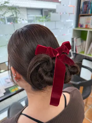 セミロング ヘアアレンジ キッズ 縮毛矯正/ /関内/あべももこのヘアスタイル