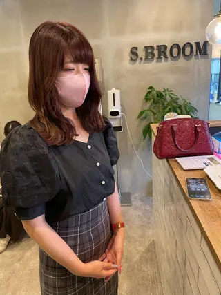 ミディアム カラー S.BROOM なんばTAKUYAのヘアスタイル