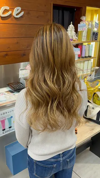 ロング カラー ヘアアレンジ インナー×縮毛矯正 ピンクカラー澤井里菜のヘアスタイル
