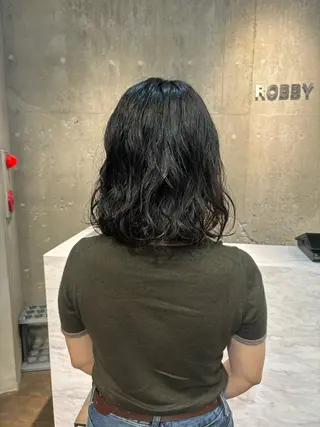 ミディアム パーマ ショートパーマ 🫧ちひろ🫧のヘアスタイル