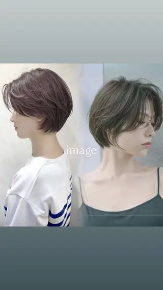 ショート ワンホン×髪質改善 つのーか🩶‪🫧のヘアスタイル