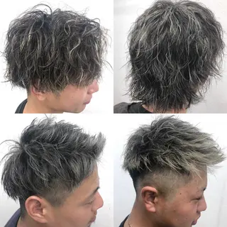 カラー メンズ ダブルスキルエクステ /羽エクステ白石宇由のヘアスタイル