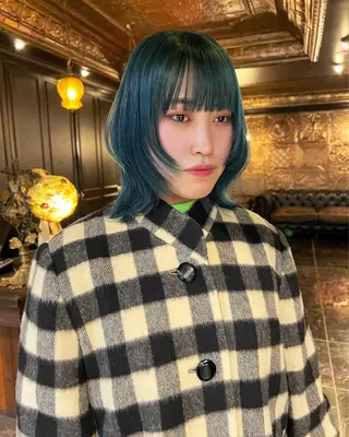 ミディアム カラー haco＋所属・圧倒的デザイン力 店長🎨RENAのヘアスタイル