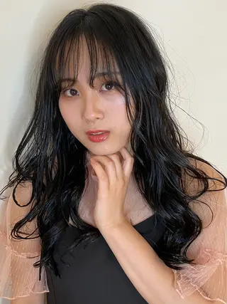 セミロング パーマ MIKA 自由が丘美容室のヘアスタイル