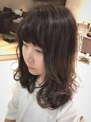 セミロング カラー 松村 崇弘のヘアスタイル