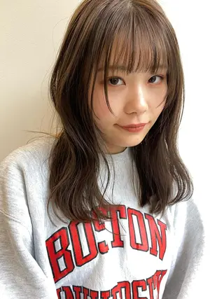 ミディアム カラー 砂原 ひよりのヘアスタイル
