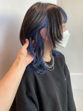 ミディアム カラー ウルフカット ハッシュカット/七海のヘアスタイル