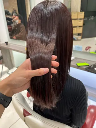 ミディアム カラー ヘアアレンジ 【艶カラー】石山拓人 /ブリーチのヘアスタイル